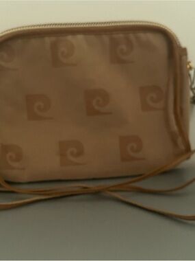Vintage 1980s Pierre Cardin Monogram Jacquard Crossbody Bag - Beige/Tan